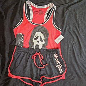 Spencer Ghost Face Black And Red Sleep Set Adult Small